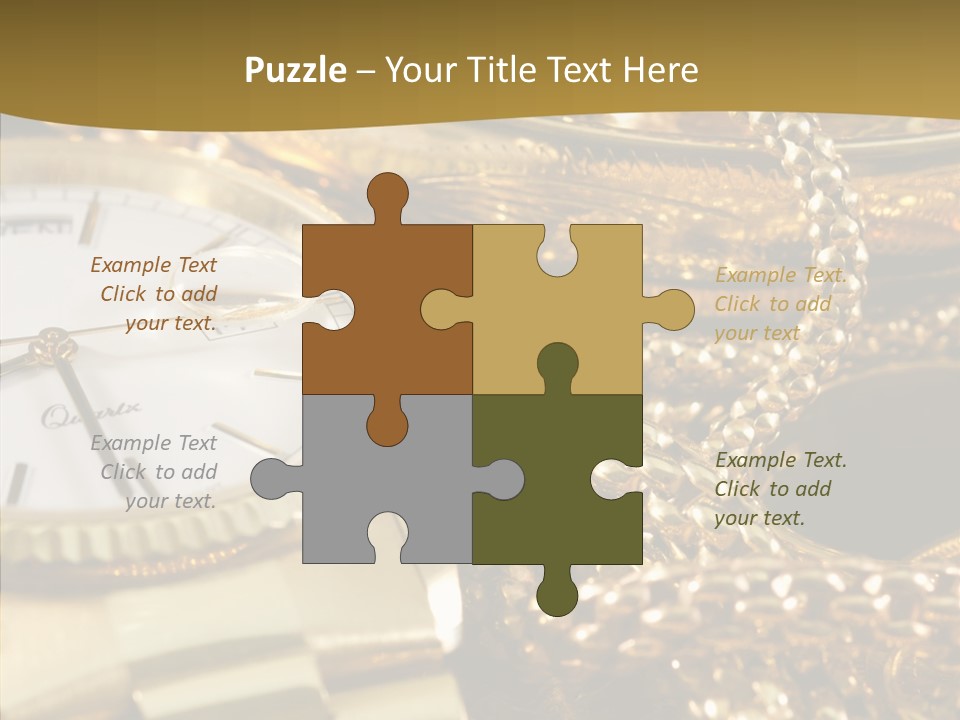 Oro Sterline Collana PowerPoint Template