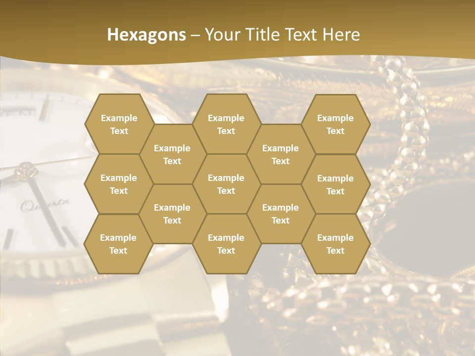 Oro Sterline Collana PowerPoint Template