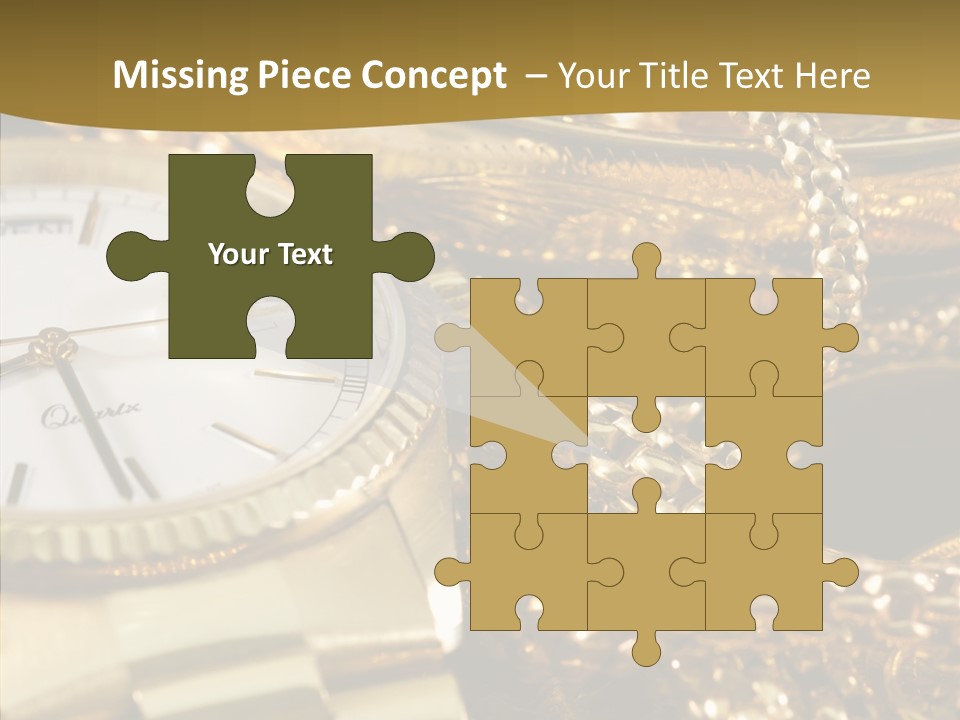 Oro Sterline Collana PowerPoint Template