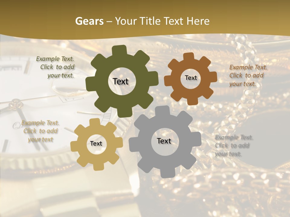 Oro Sterline Collana PowerPoint Template