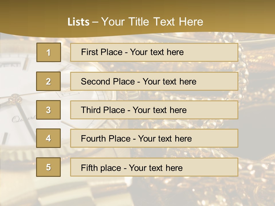 Oro Sterline Collana PowerPoint Template