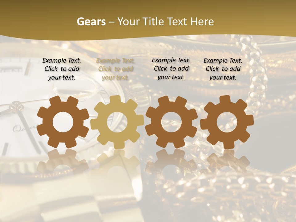 Oro Sterline Collana PowerPoint Template