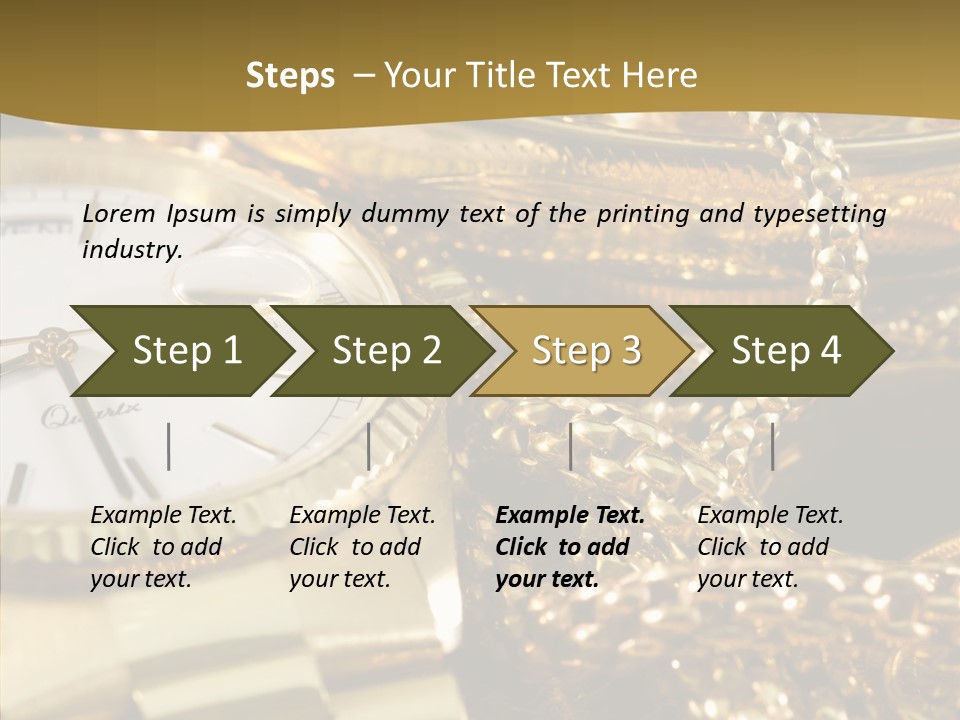 Oro Sterline Collana PowerPoint Template