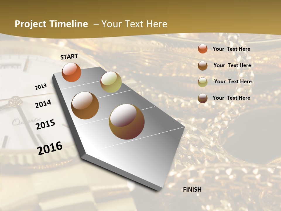Oro Sterline Collana PowerPoint Template