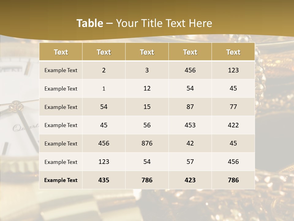 Oro Sterline Collana PowerPoint Template