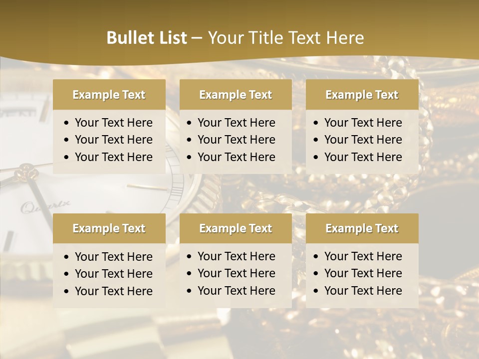 Oro Sterline Collana PowerPoint Template