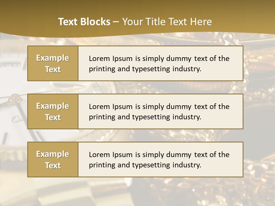 Oro Sterline Collana PowerPoint Template