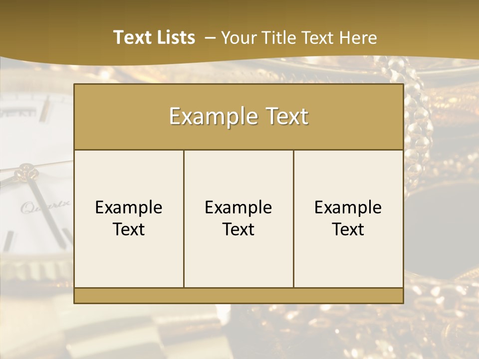 Oro Sterline Collana PowerPoint Template
