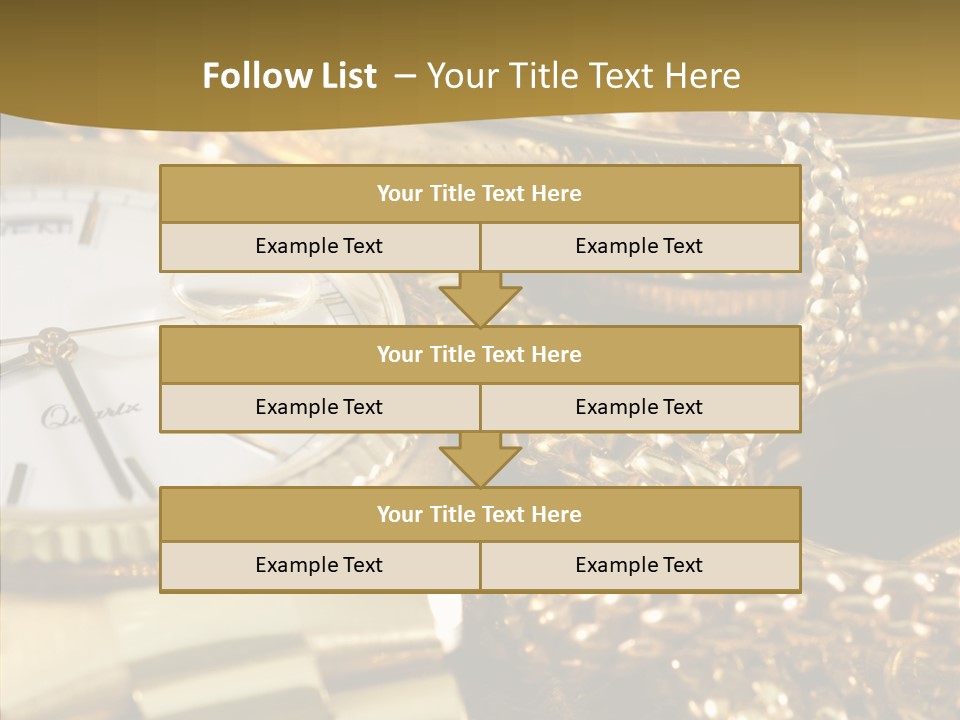 Oro Sterline Collana PowerPoint Template