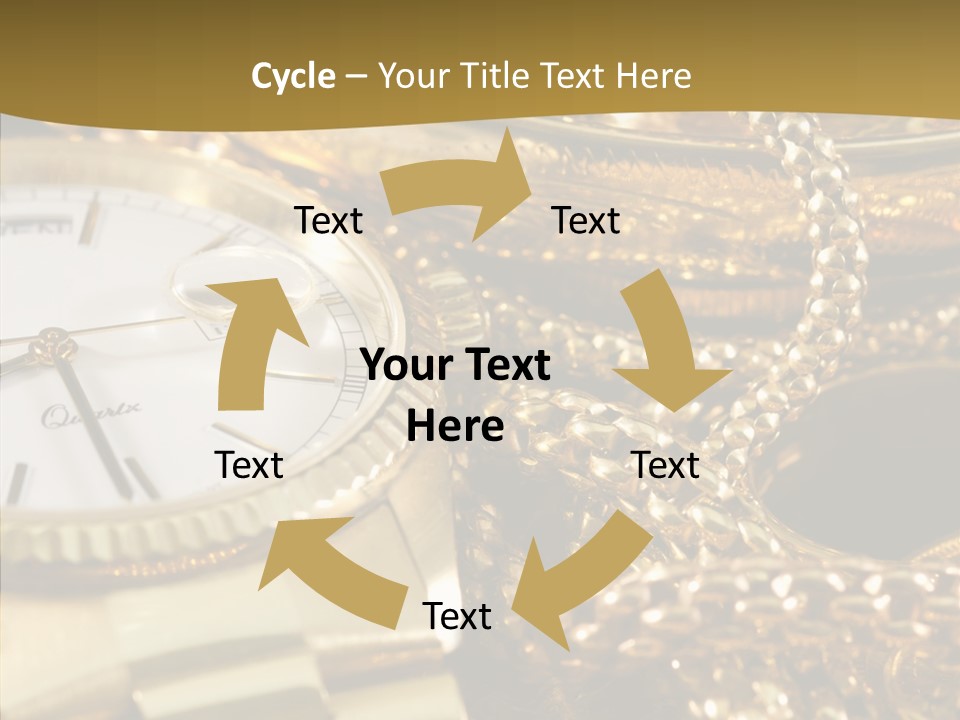 Oro Sterline Collana PowerPoint Template