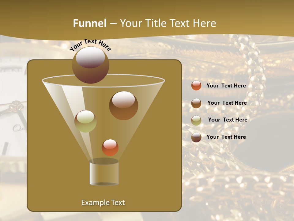 Oro Sterline Collana PowerPoint Template