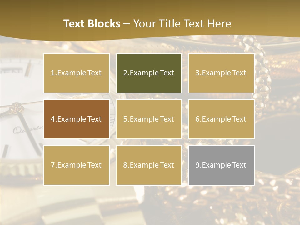 Oro Sterline Collana PowerPoint Template