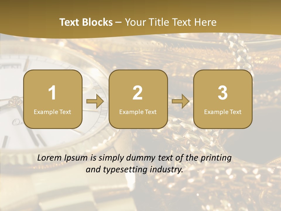 Oro Sterline Collana PowerPoint Template