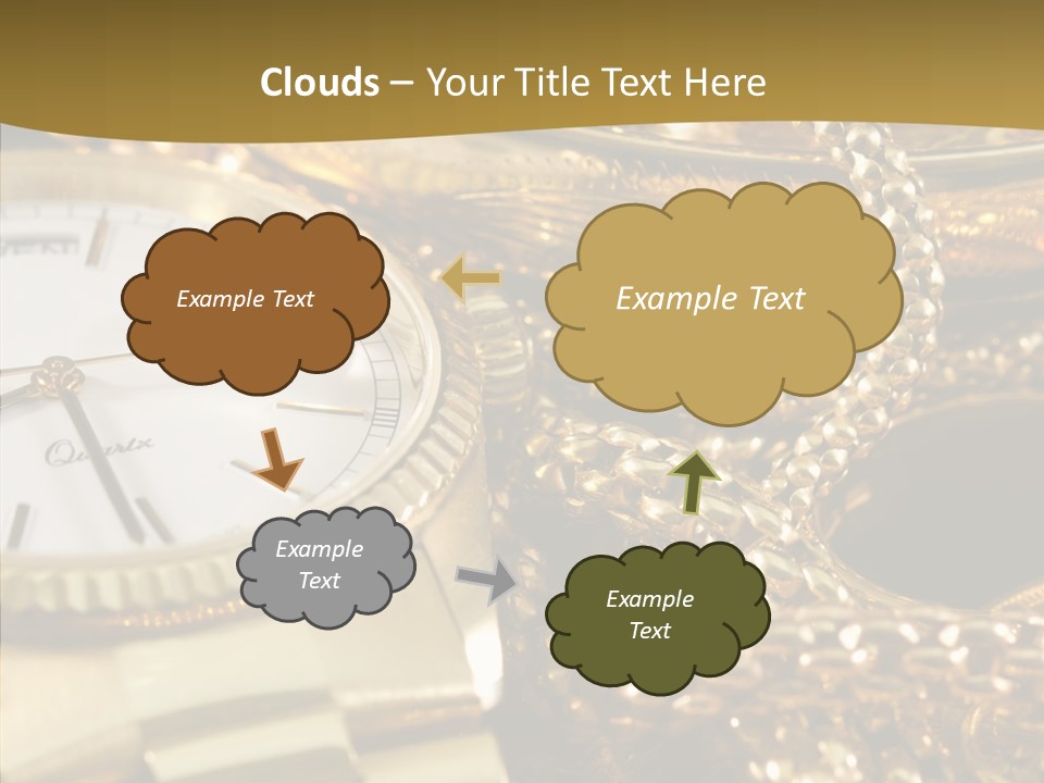 Oro Sterline Collana PowerPoint Template