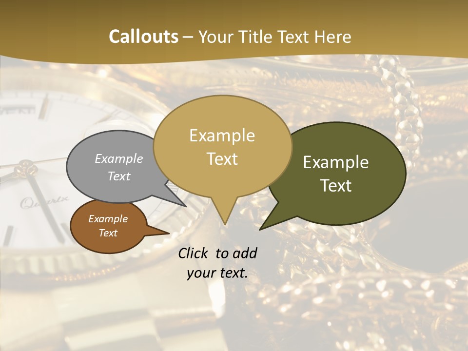 Oro Sterline Collana PowerPoint Template