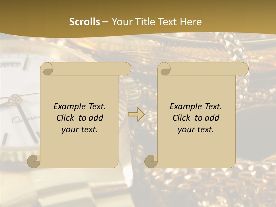 Oro Sterline Collana PowerPoint Template
