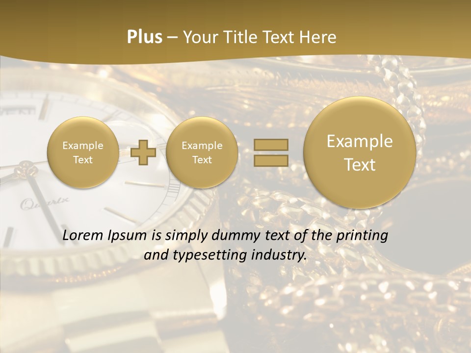 Oro Sterline Collana PowerPoint Template