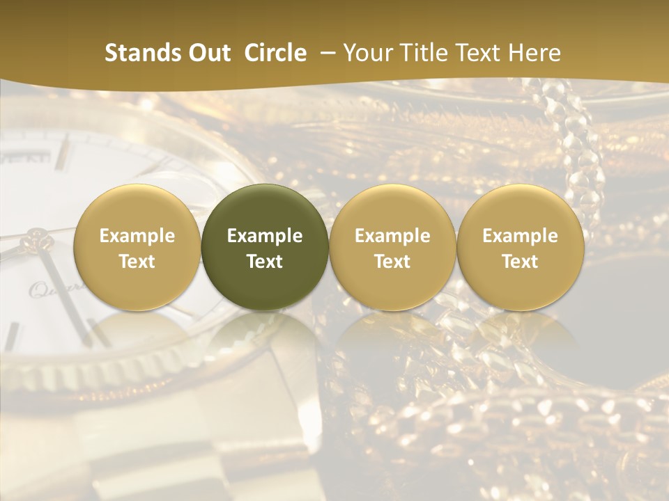 Oro Sterline Collana PowerPoint Template