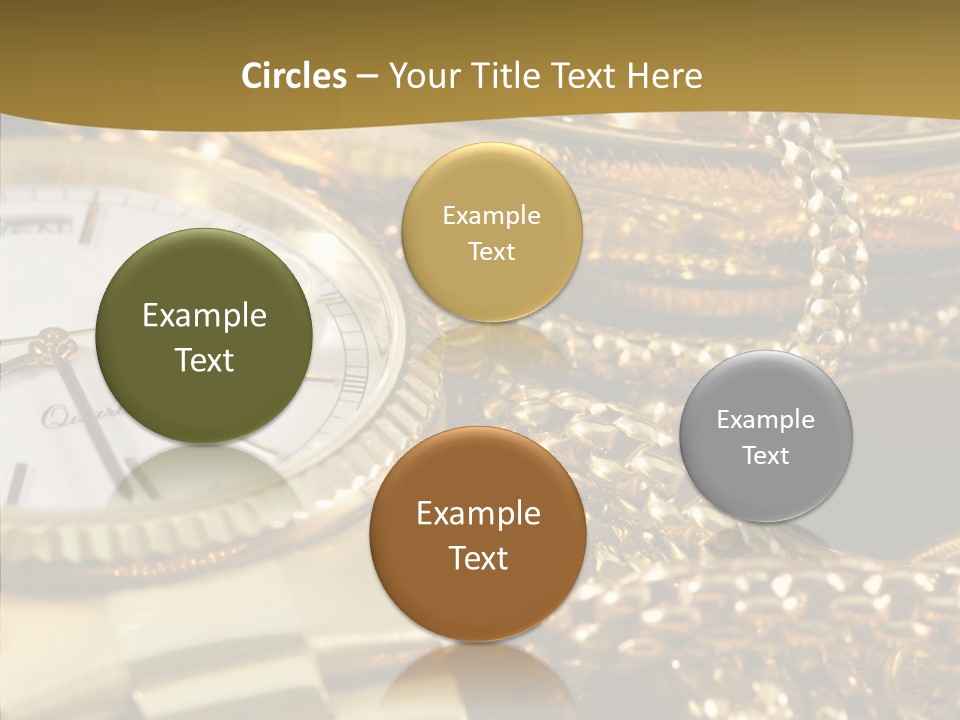 Oro Sterline Collana PowerPoint Template