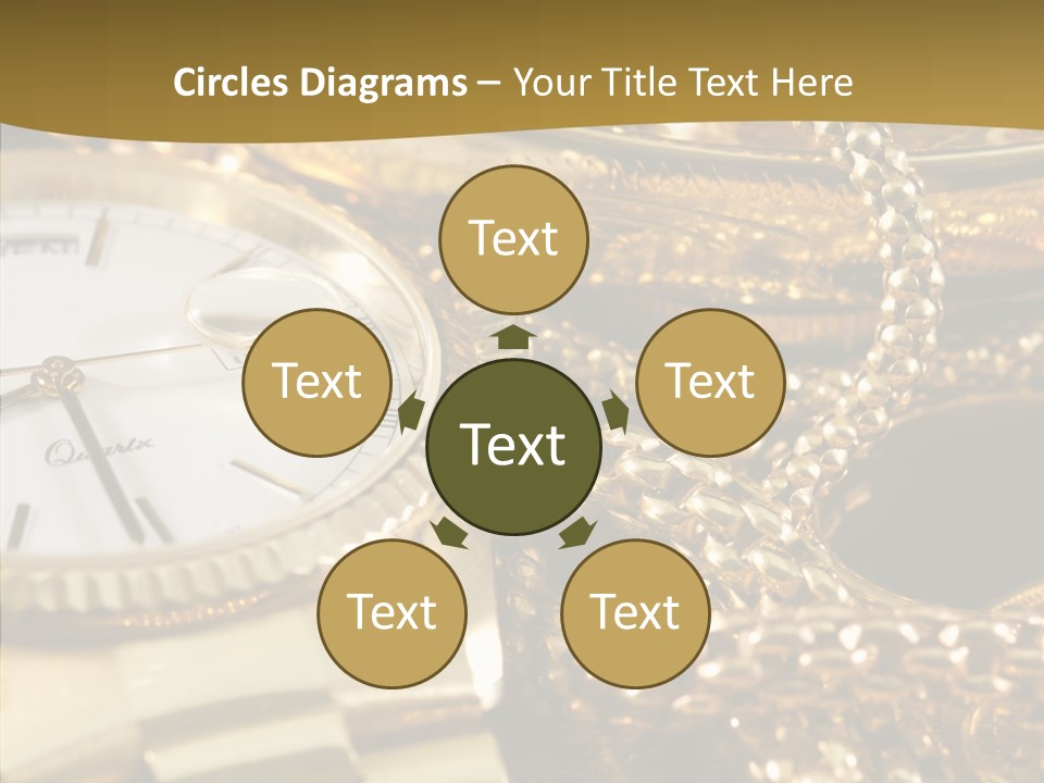 Oro Sterline Collana PowerPoint Template