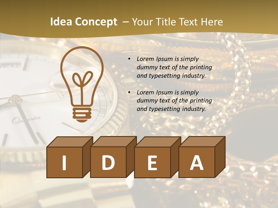 Oro Sterline Collana PowerPoint Template