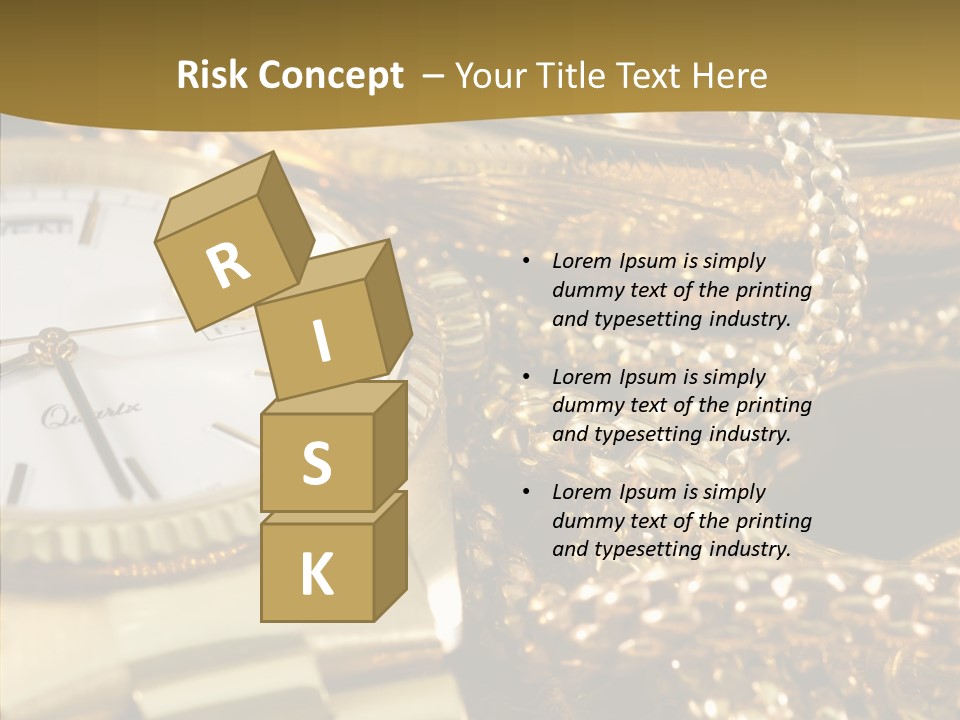 Oro Sterline Collana PowerPoint Template