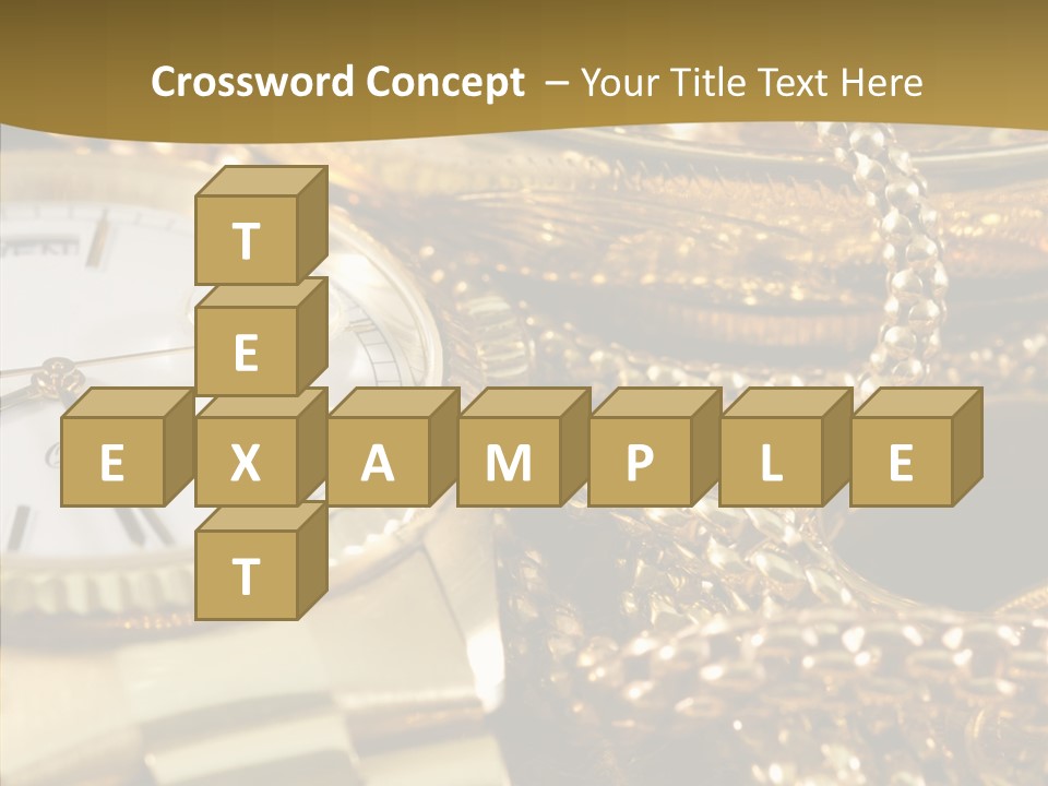 Oro Sterline Collana PowerPoint Template