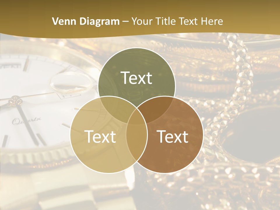 Oro Sterline Collana PowerPoint Template