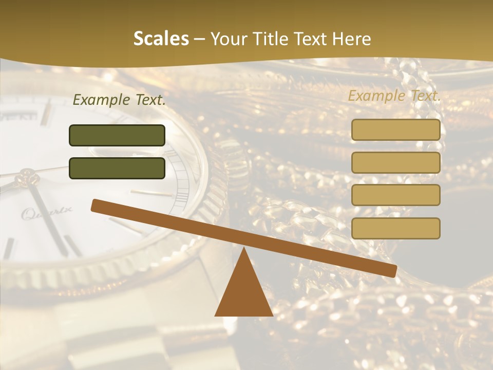 Oro Sterline Collana PowerPoint Template