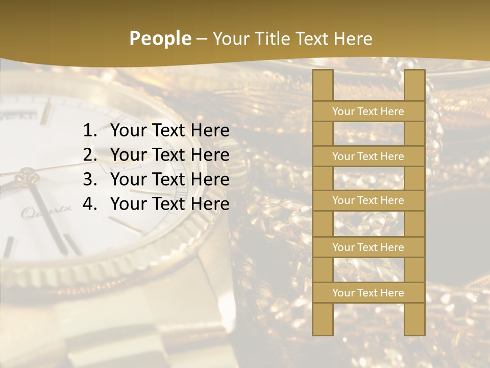 Oro Sterline Collana PowerPoint Template
