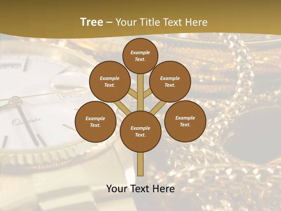 Oro Sterline Collana PowerPoint Template