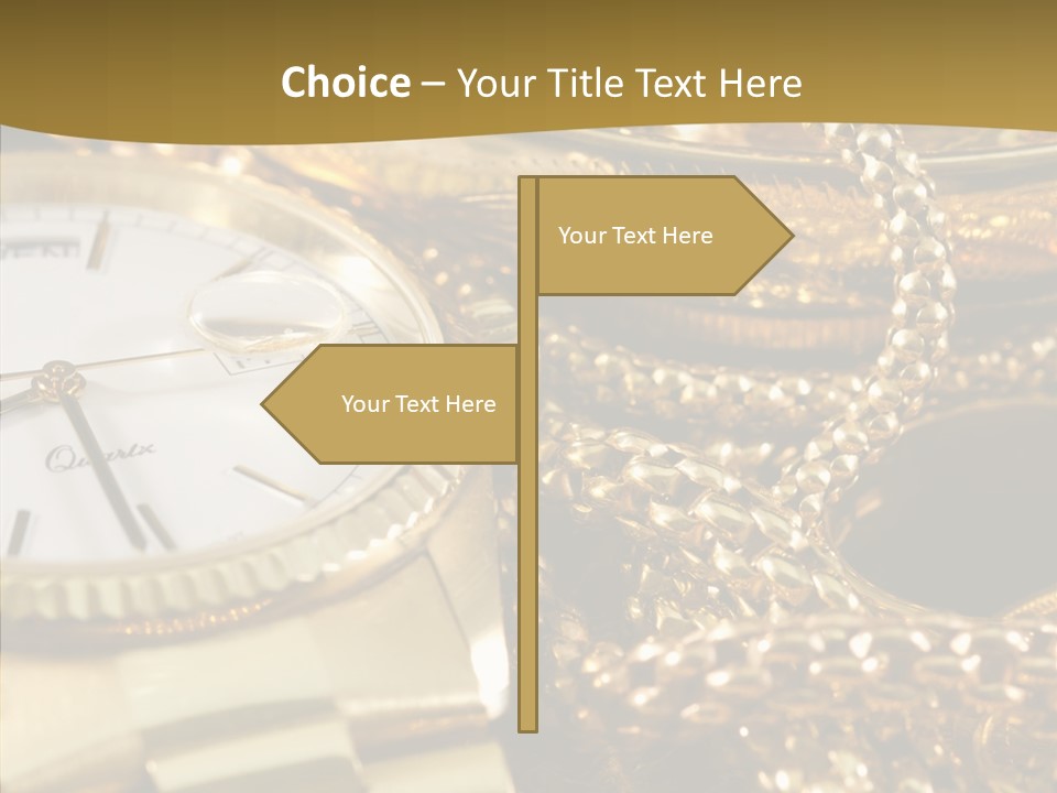 Oro Sterline Collana PowerPoint Template