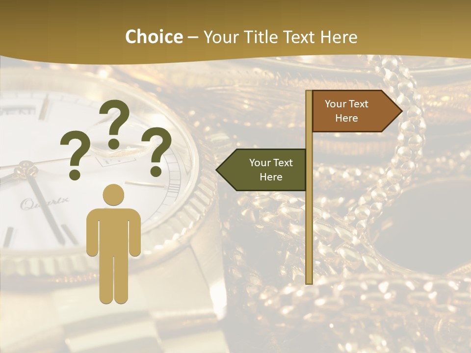 Oro Sterline Collana PowerPoint Template