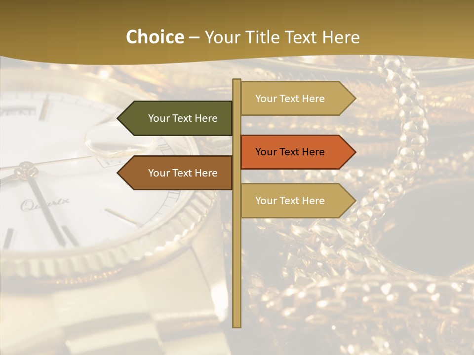 Oro Sterline Collana PowerPoint Template
