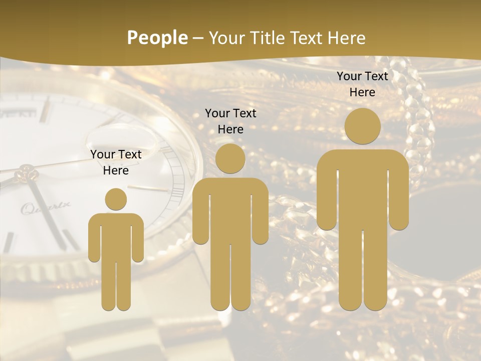 Oro Sterline Collana PowerPoint Template