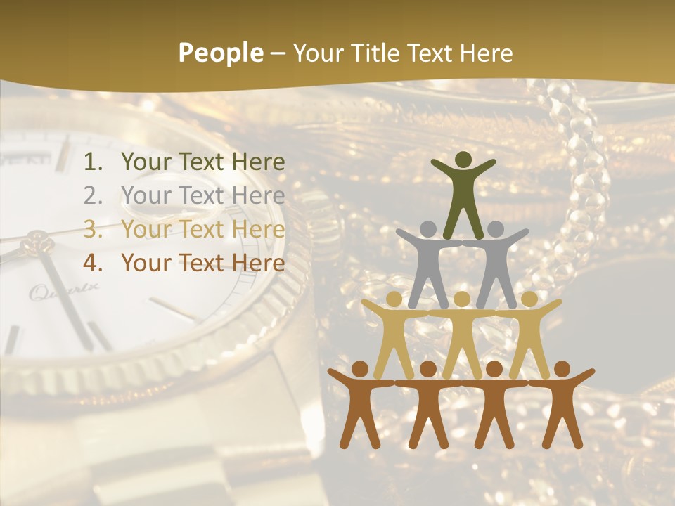 Oro Sterline Collana PowerPoint Template