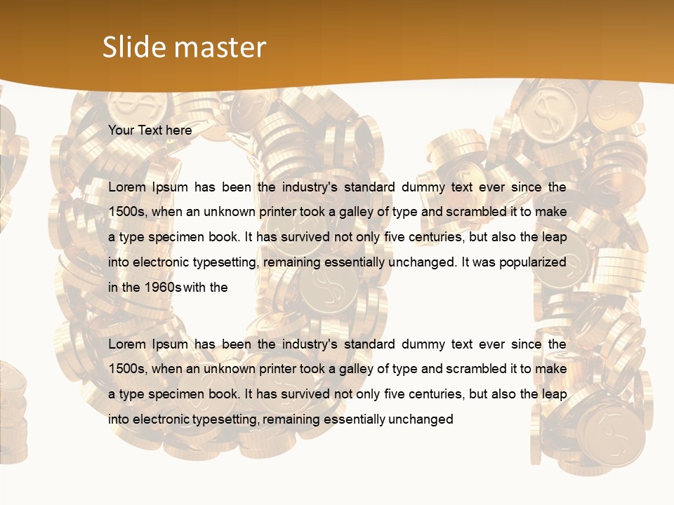 Isolated Holiday Gold PowerPoint Template