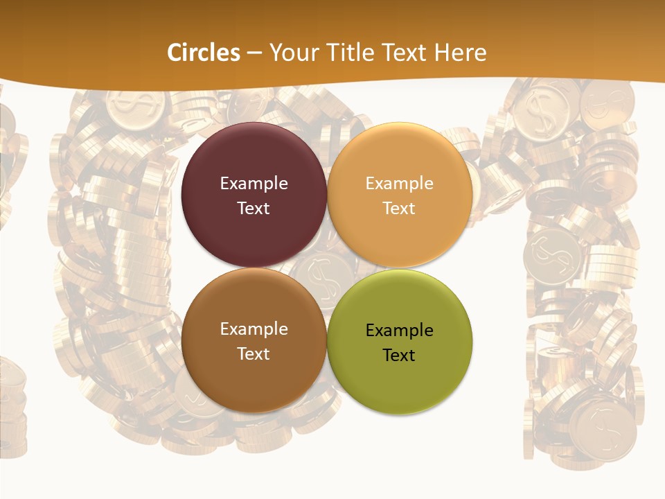 Isolated Holiday Gold PowerPoint Template