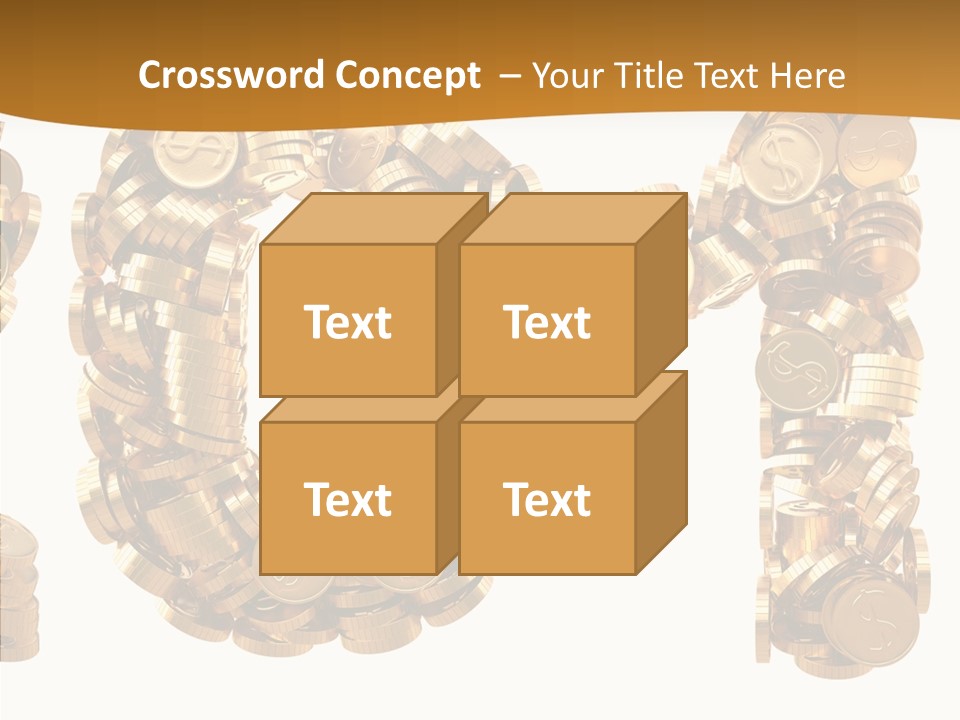 Isolated Holiday Gold PowerPoint Template