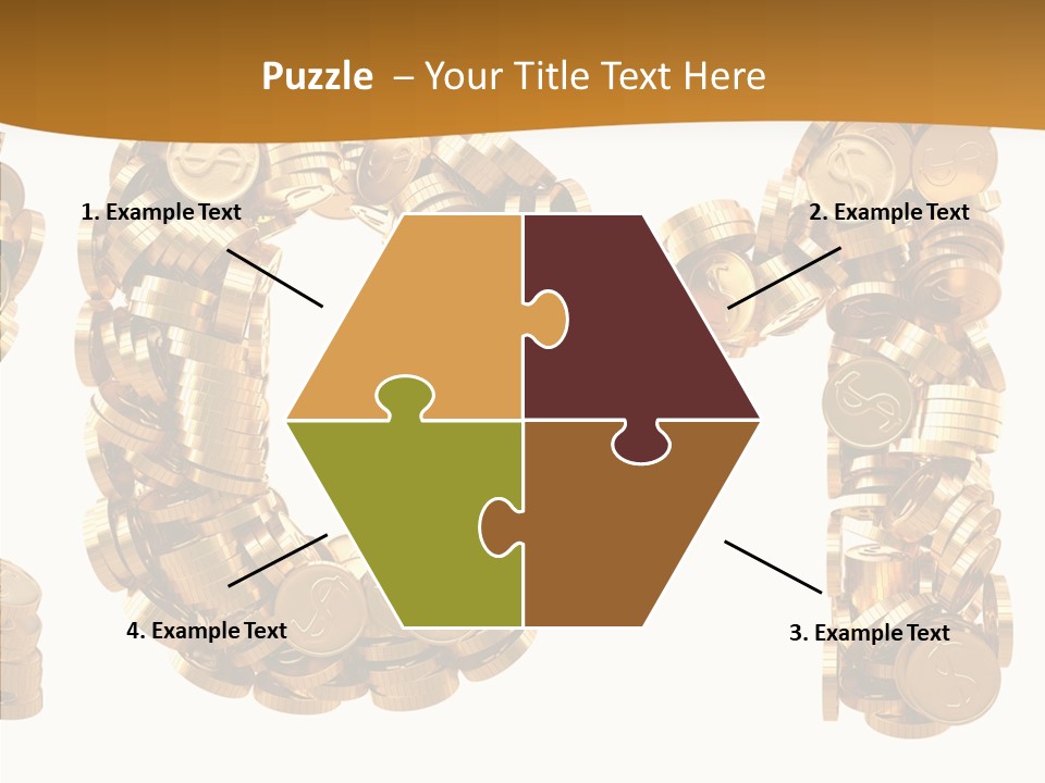 Isolated Holiday Gold PowerPoint Template