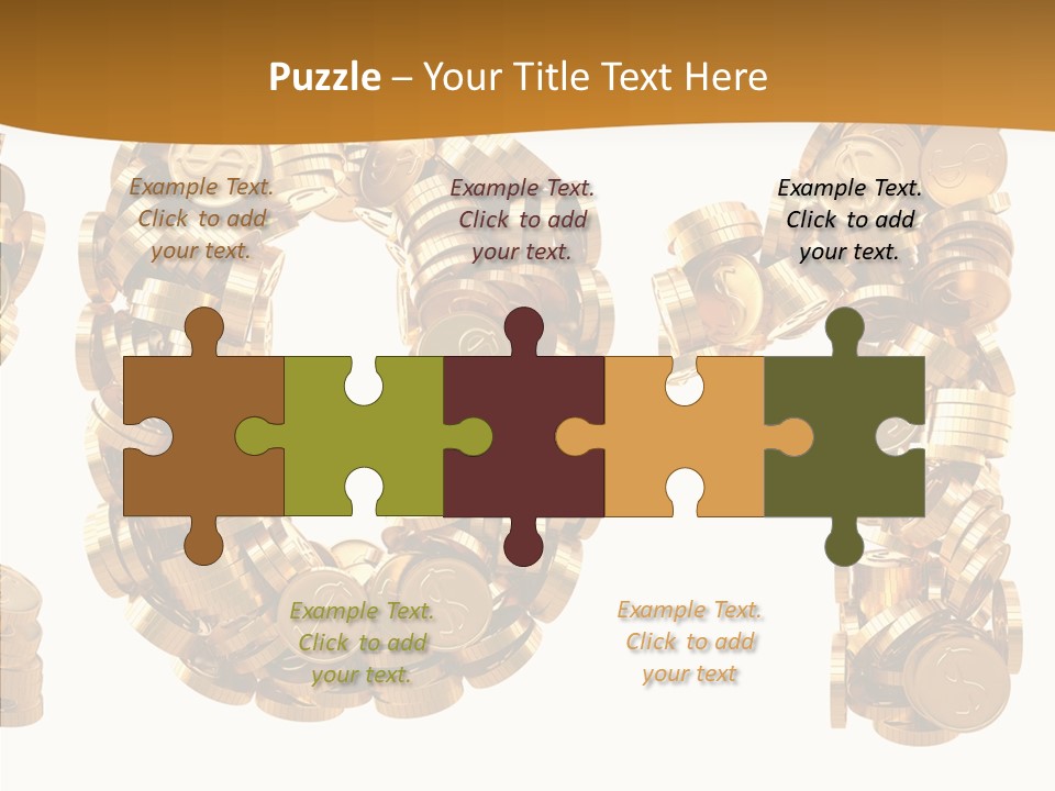 Isolated Holiday Gold PowerPoint Template