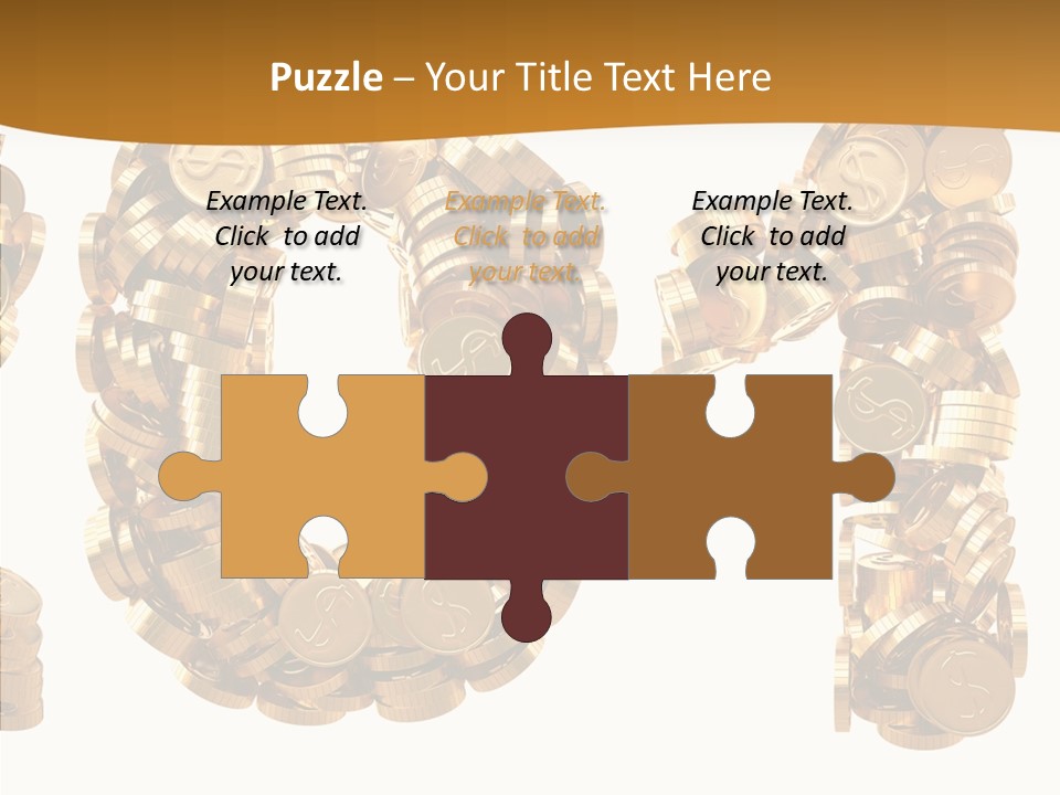 Isolated Holiday Gold PowerPoint Template