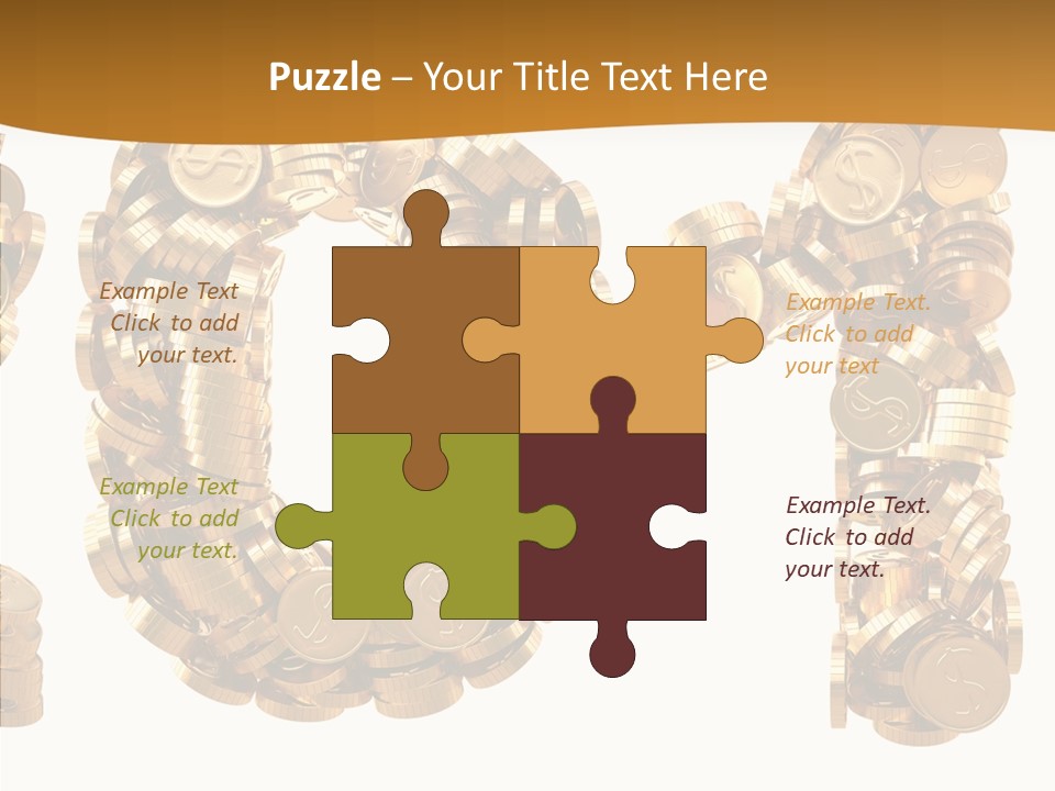 Isolated Holiday Gold PowerPoint Template