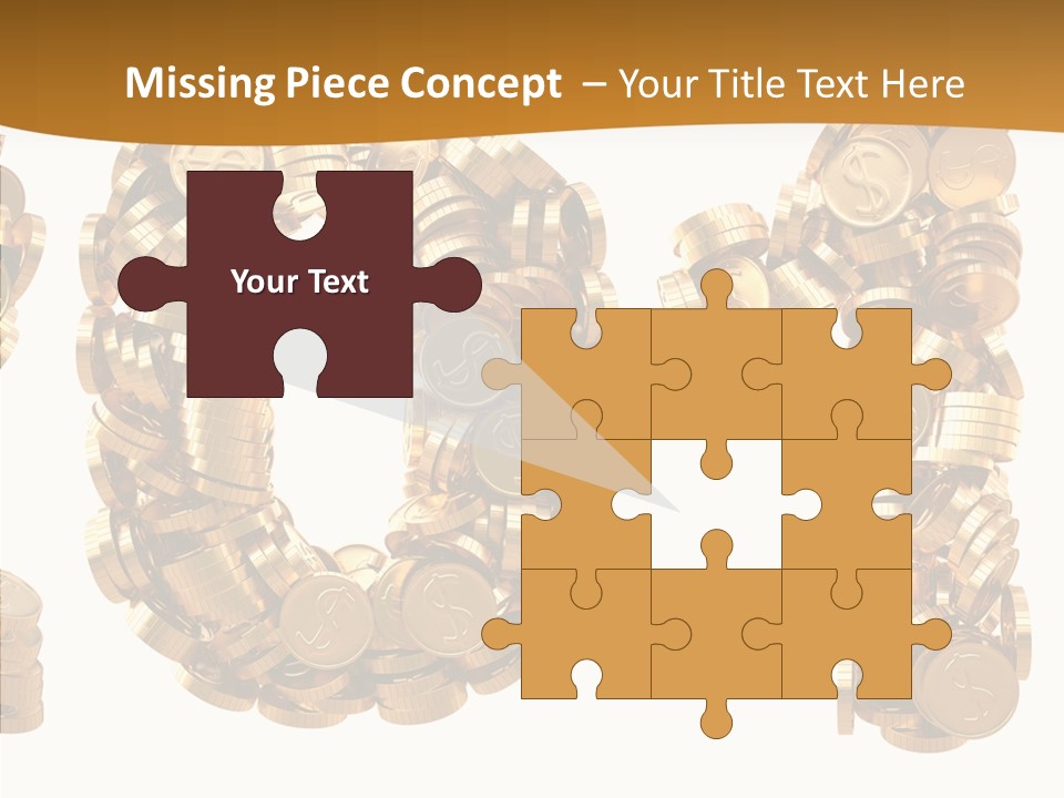 Isolated Holiday Gold PowerPoint Template