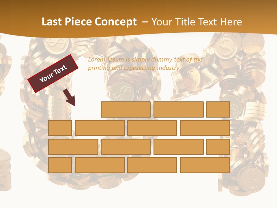 Isolated Holiday Gold PowerPoint Template