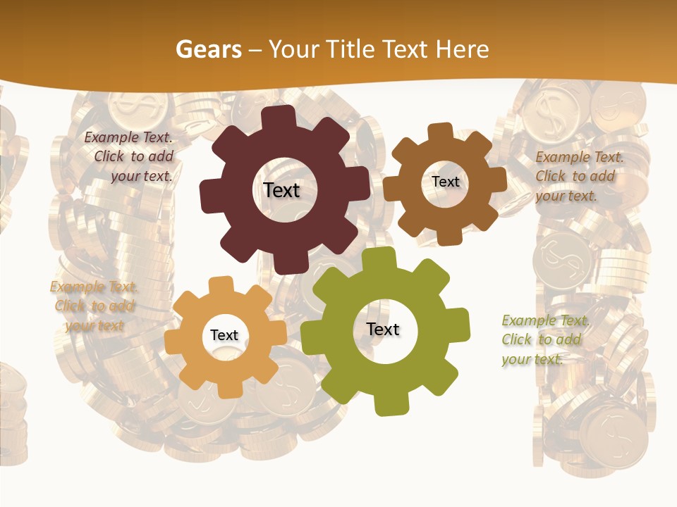 Isolated Holiday Gold PowerPoint Template