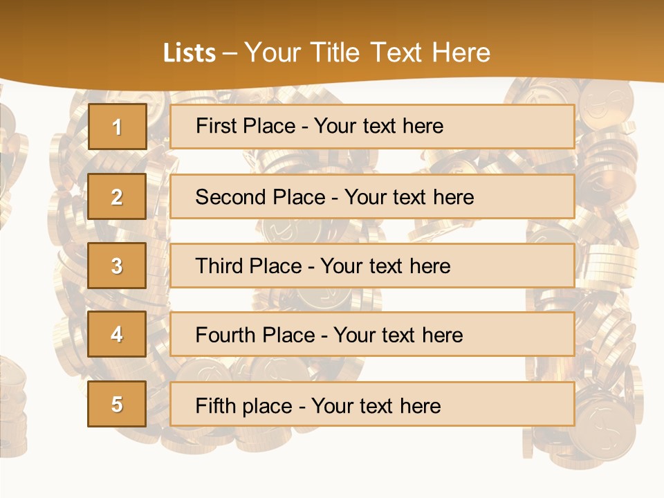 Isolated Holiday Gold PowerPoint Template