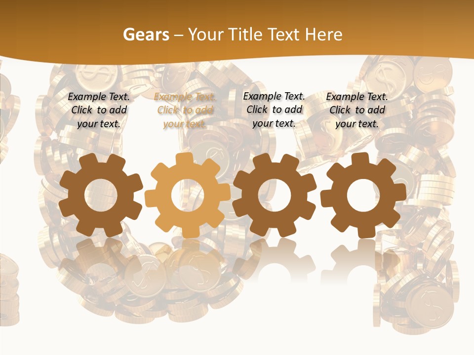 Isolated Holiday Gold PowerPoint Template