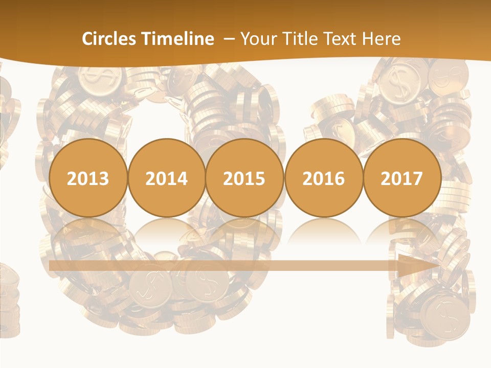 Isolated Holiday Gold PowerPoint Template