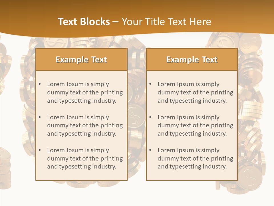 Isolated Holiday Gold PowerPoint Template